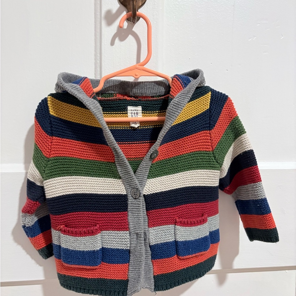GAP Multicolor Striped Kids Cardigan